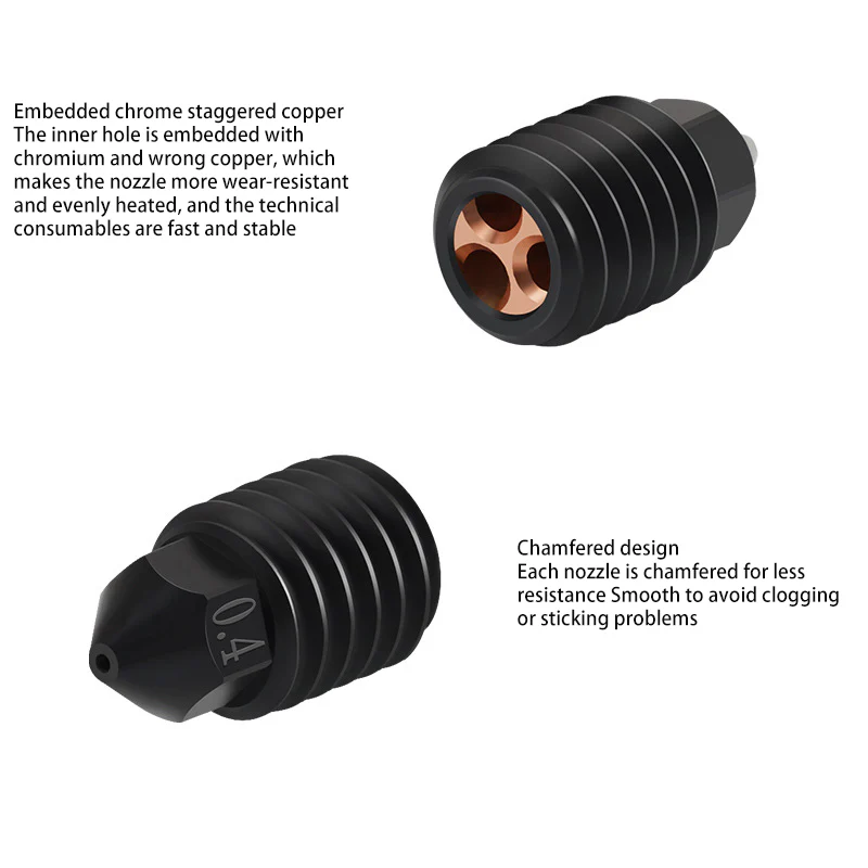 Bambu Lab Hardened Die Steel  CHT Clone Nozzle - 0.4mm - Image 3