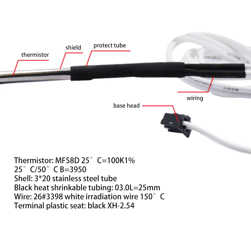 High temperature version 350 degree thermistor - Image 6