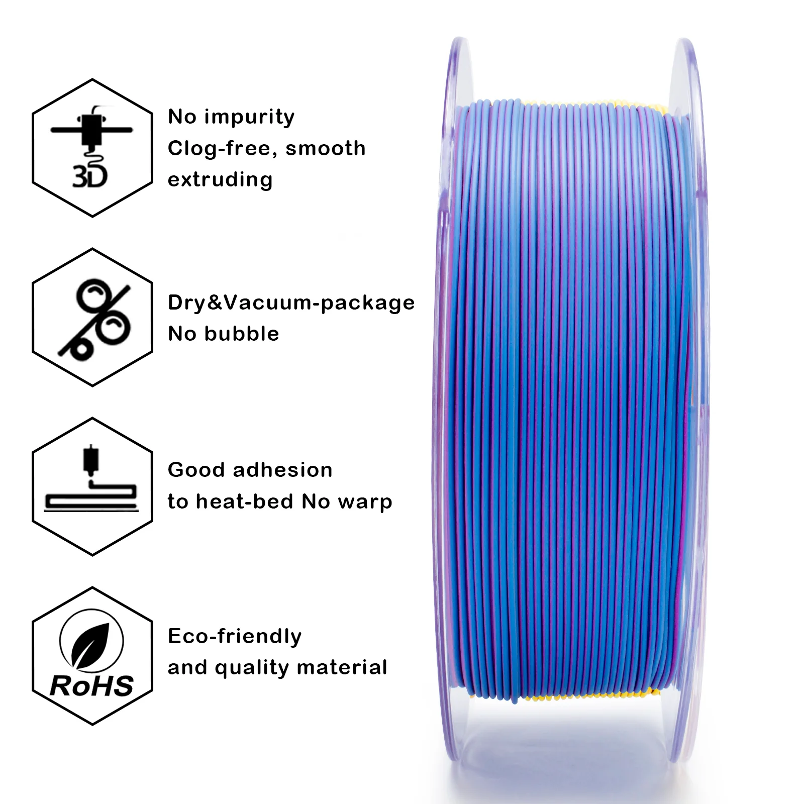 Tri-colour Matt PLA - Purple Sunset - Image 2