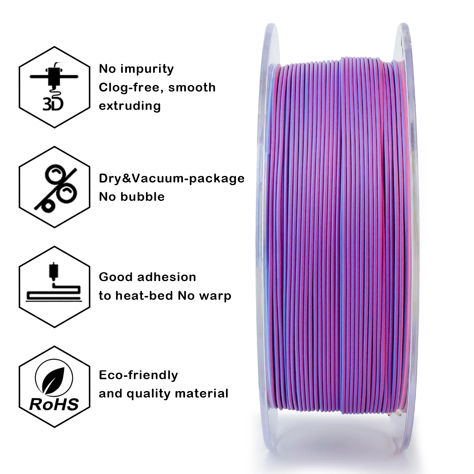 Tri-colour Matt PLA - Rosy Cloud - Image 5