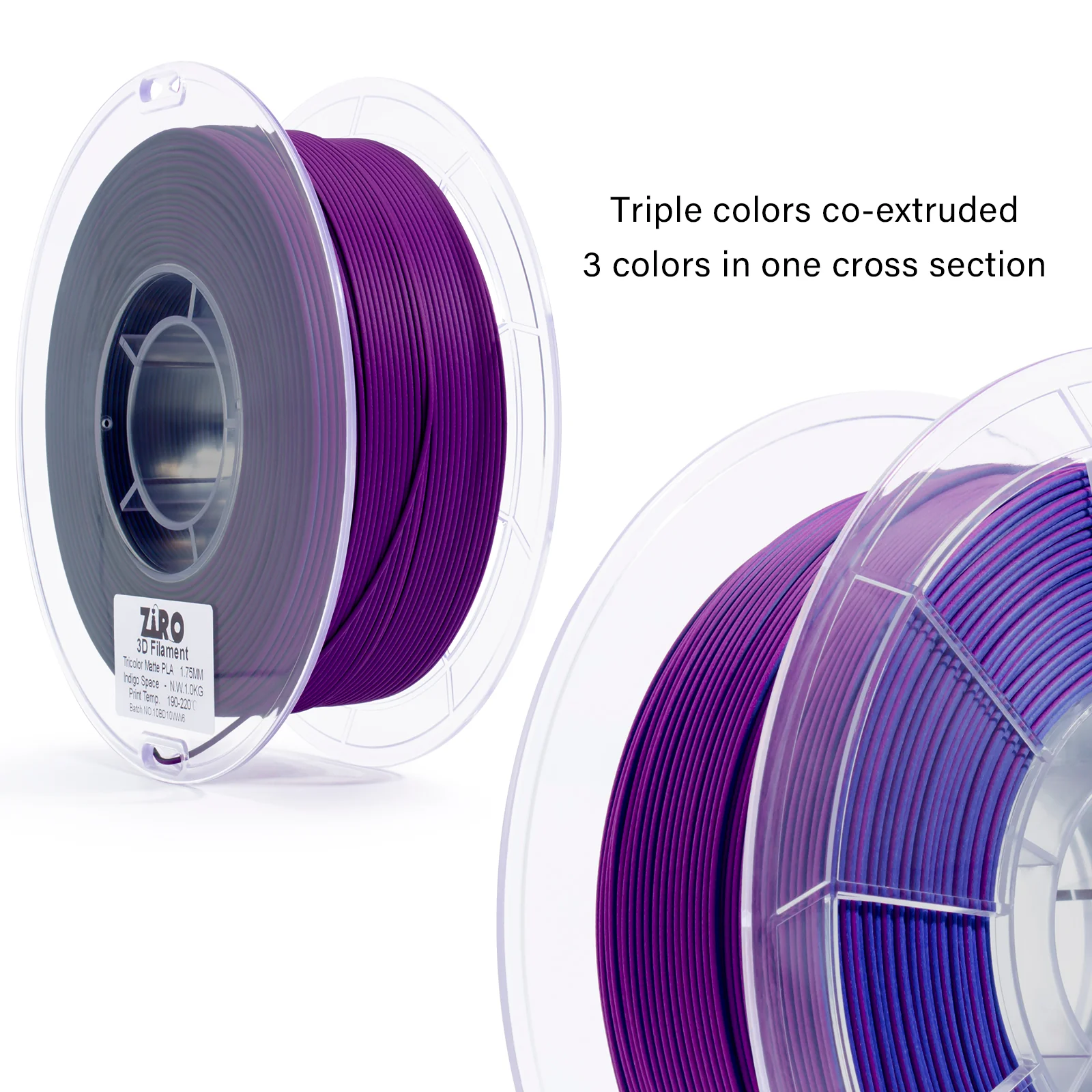 Tri-colour Matt PLA - Indigo Space - Image 4