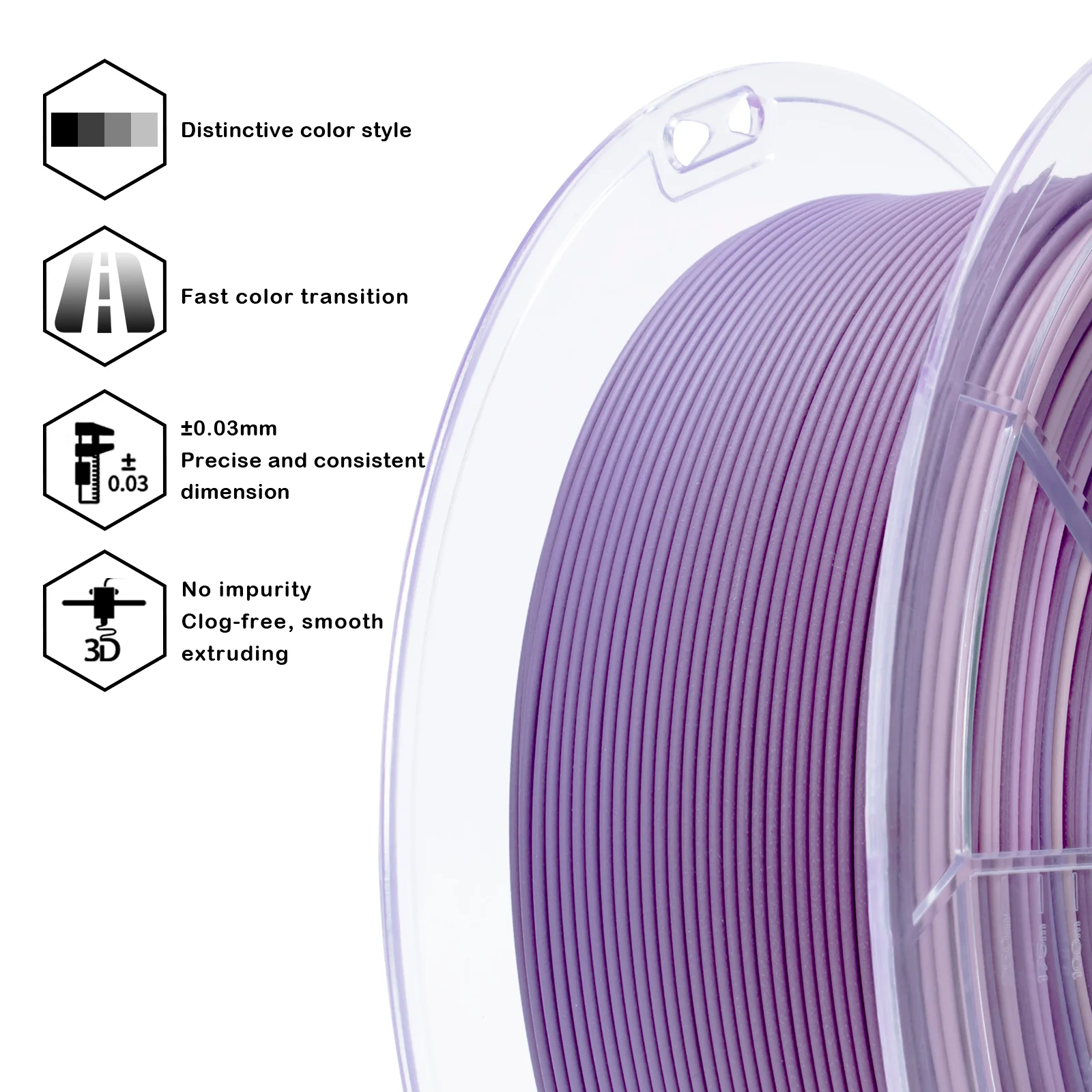 X3D Pro FAST Gradient Matt PLA - Purple Veil - Image 5