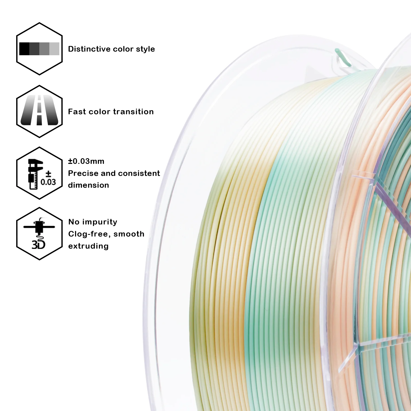 X3D Pro Gradient Silk PLA  - Creamy Teal - Image 5