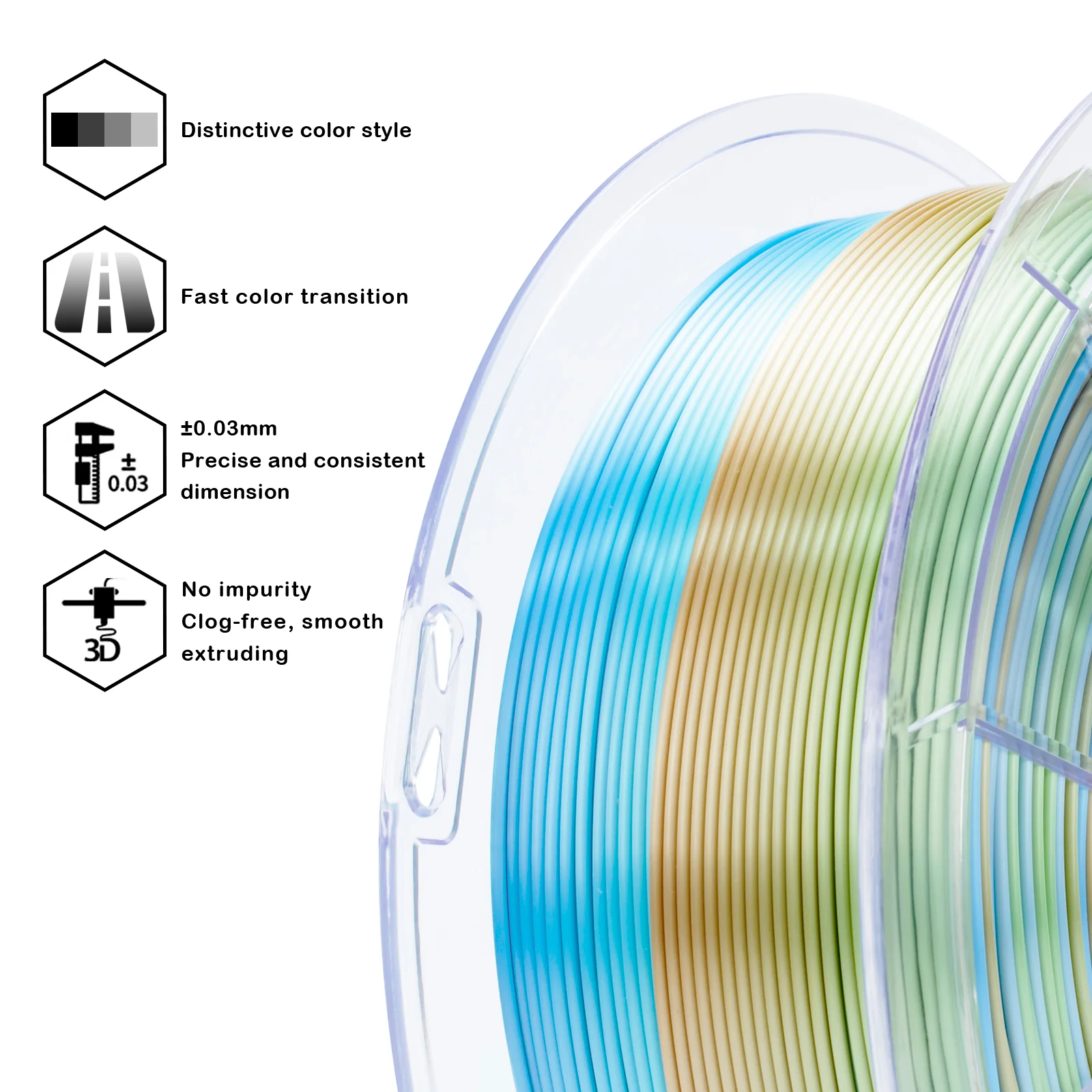 X3D Pro Gradient Silk PLA  - Forest Gleam - Image 5