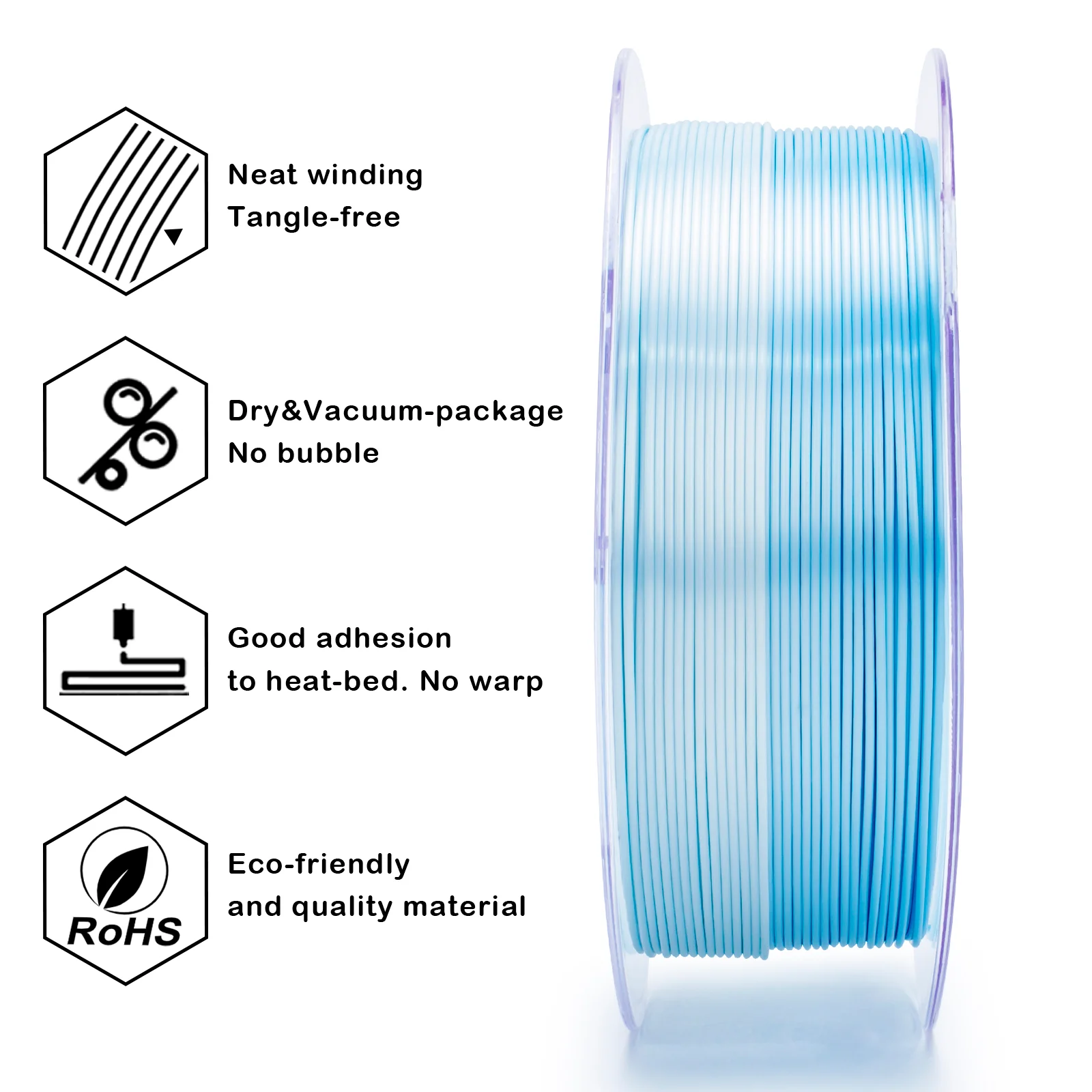 X3D Pro Gradient Silk PLA  - Ice Blue - Image 4