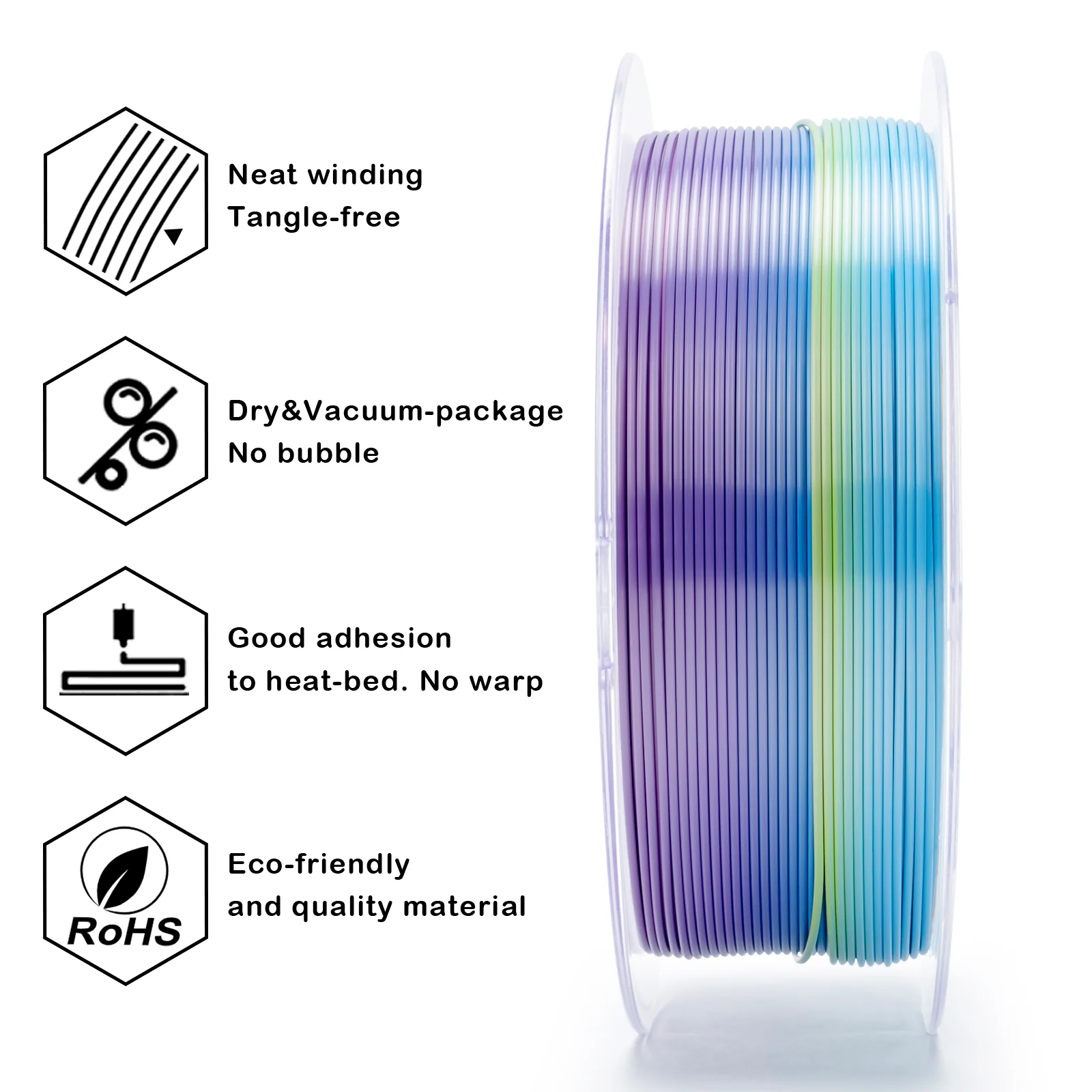 X3D Pro Gradient Silk PLA  - Iridescent Prism - Image 5