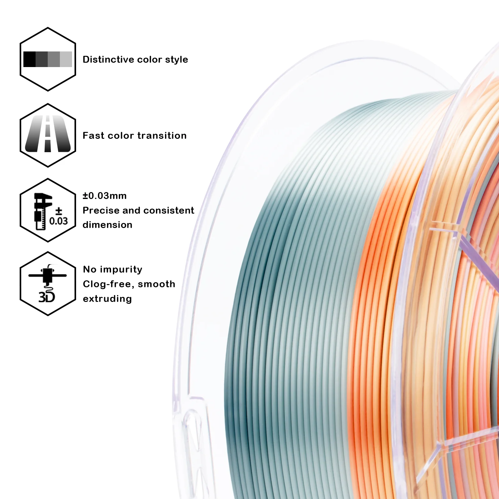 X3D Pro Gradient Silk PLA  - Mellow Horizon - Image 4