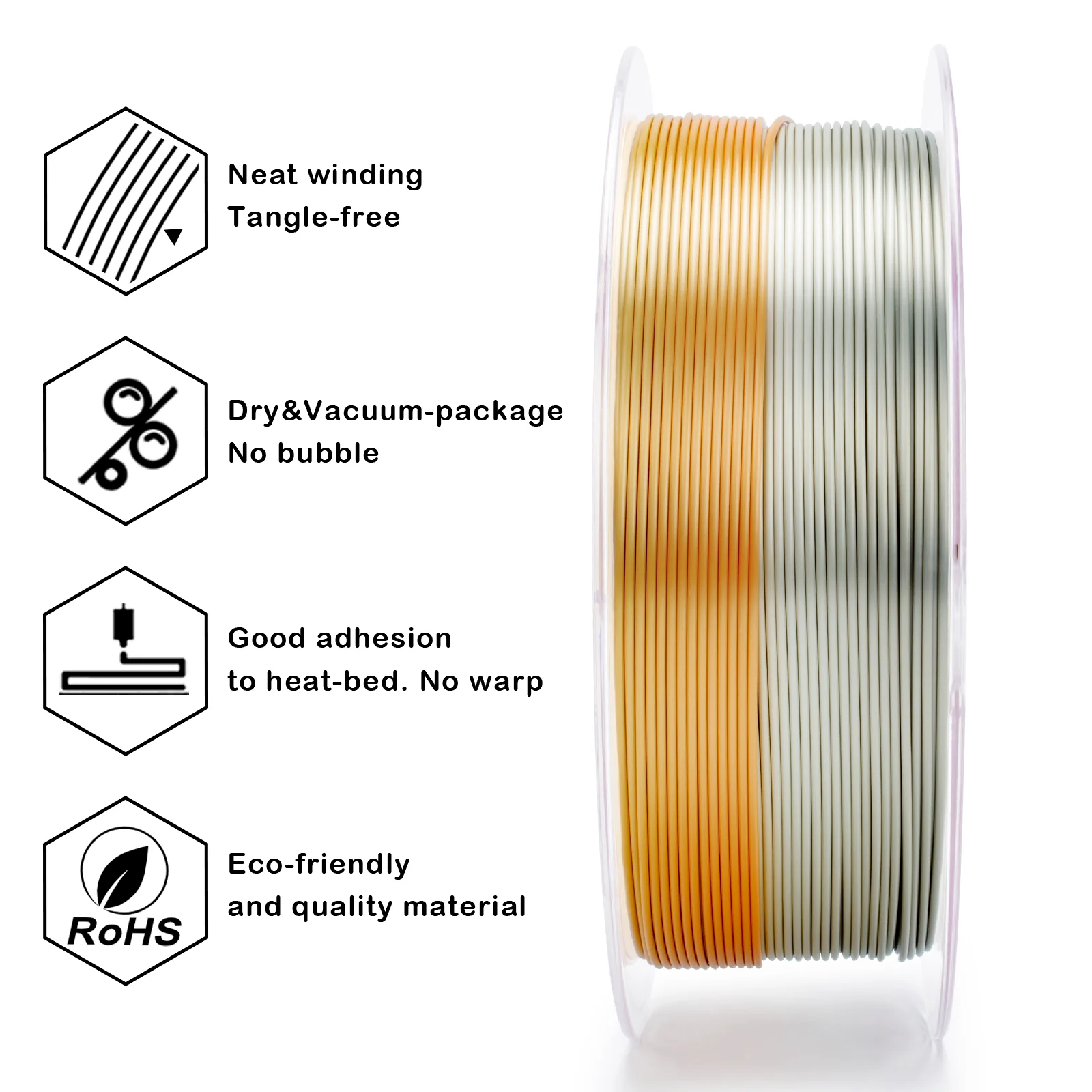 X3D Pro Gradient Silk PLA - Metallic Fusion - Image 5