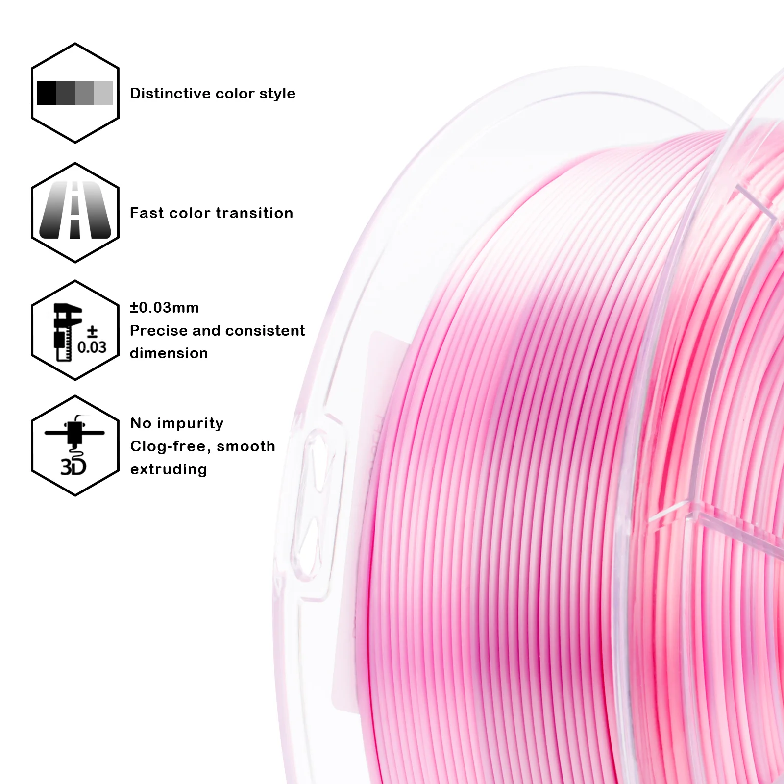 X3D Pro Gradient Silk PLA  - Peach Blush - Image 5