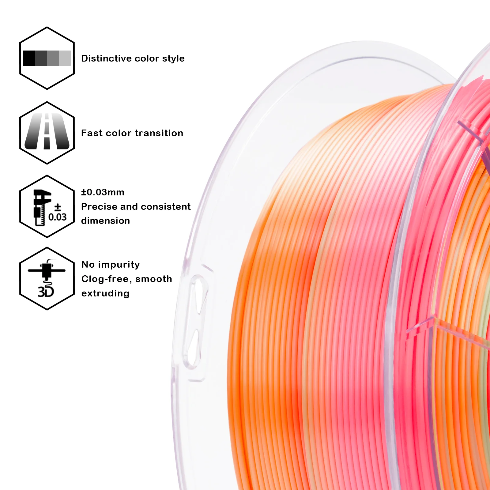 X3D Pro Gradient Silk PLA - Vital Heat - Image 5