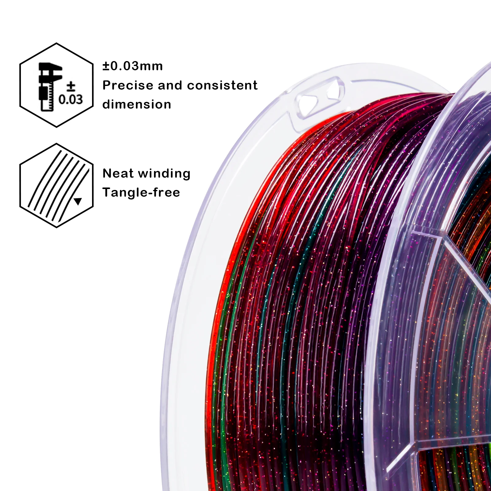 X3D Pro Gradient Twinkling PLA  - Chromatic Glitter - Image 4