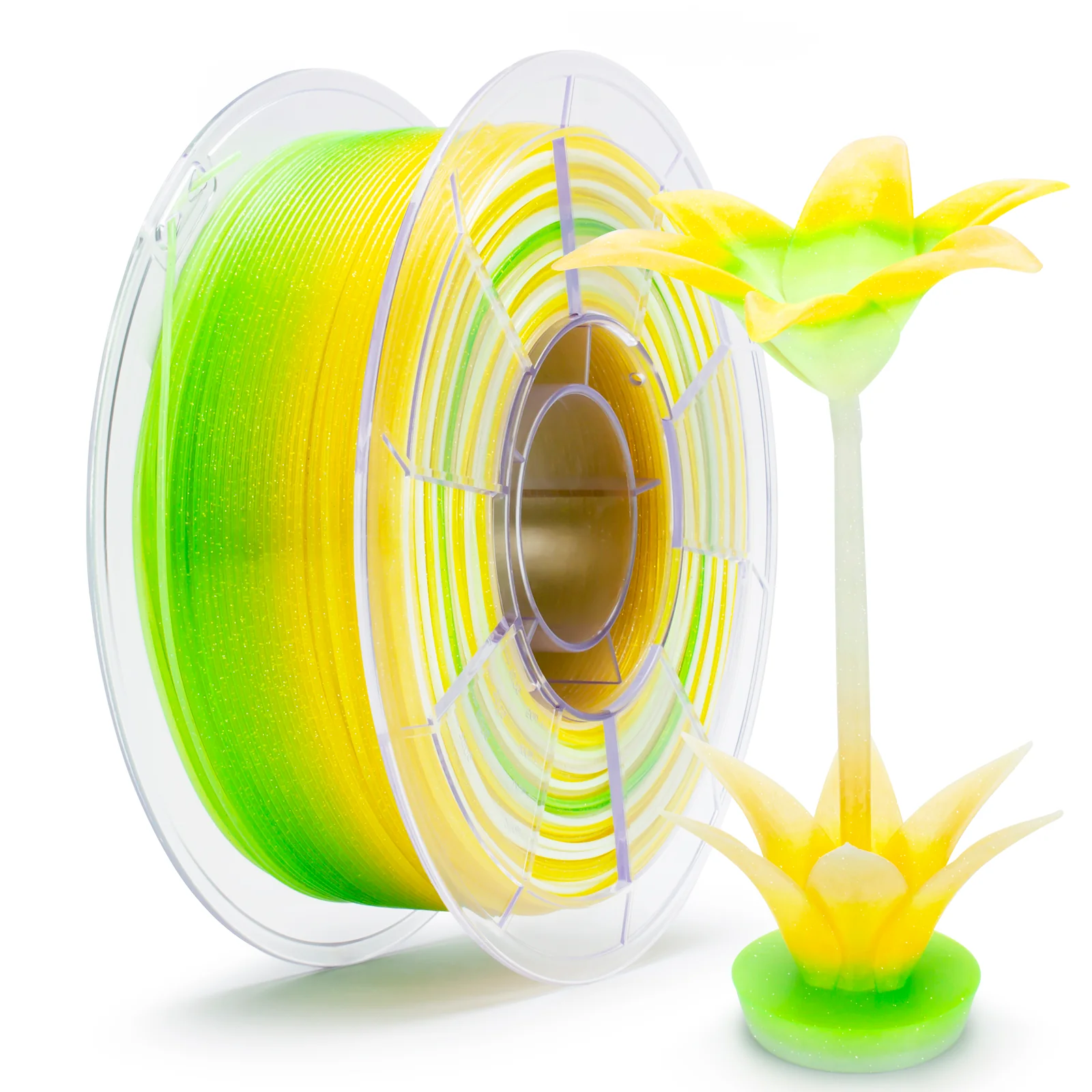 X3D Pro Gradient Twinkling PLA  - Flower White Lilly