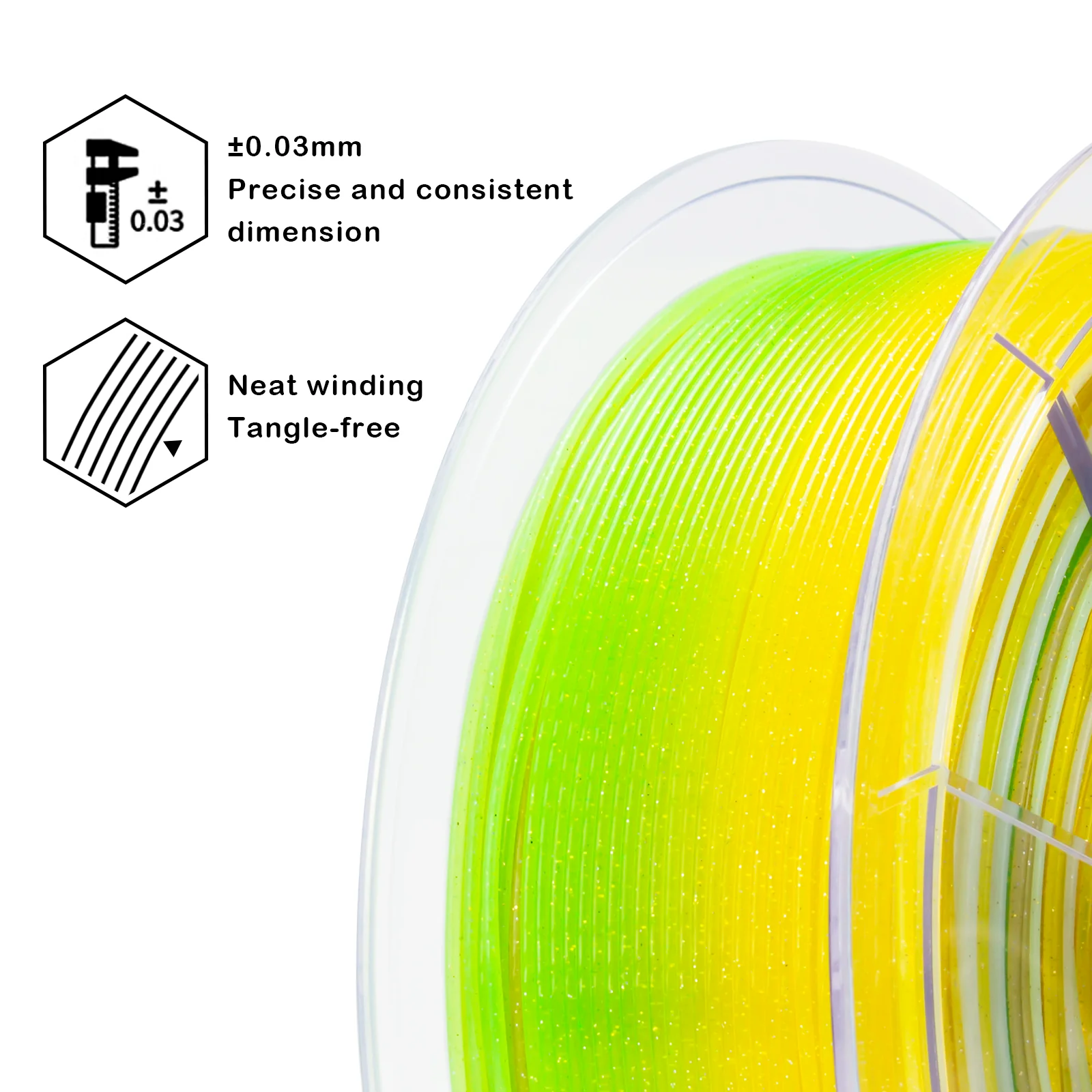 X3D Pro Gradient Twinkling PLA  - Flower White Lilly - Image 5