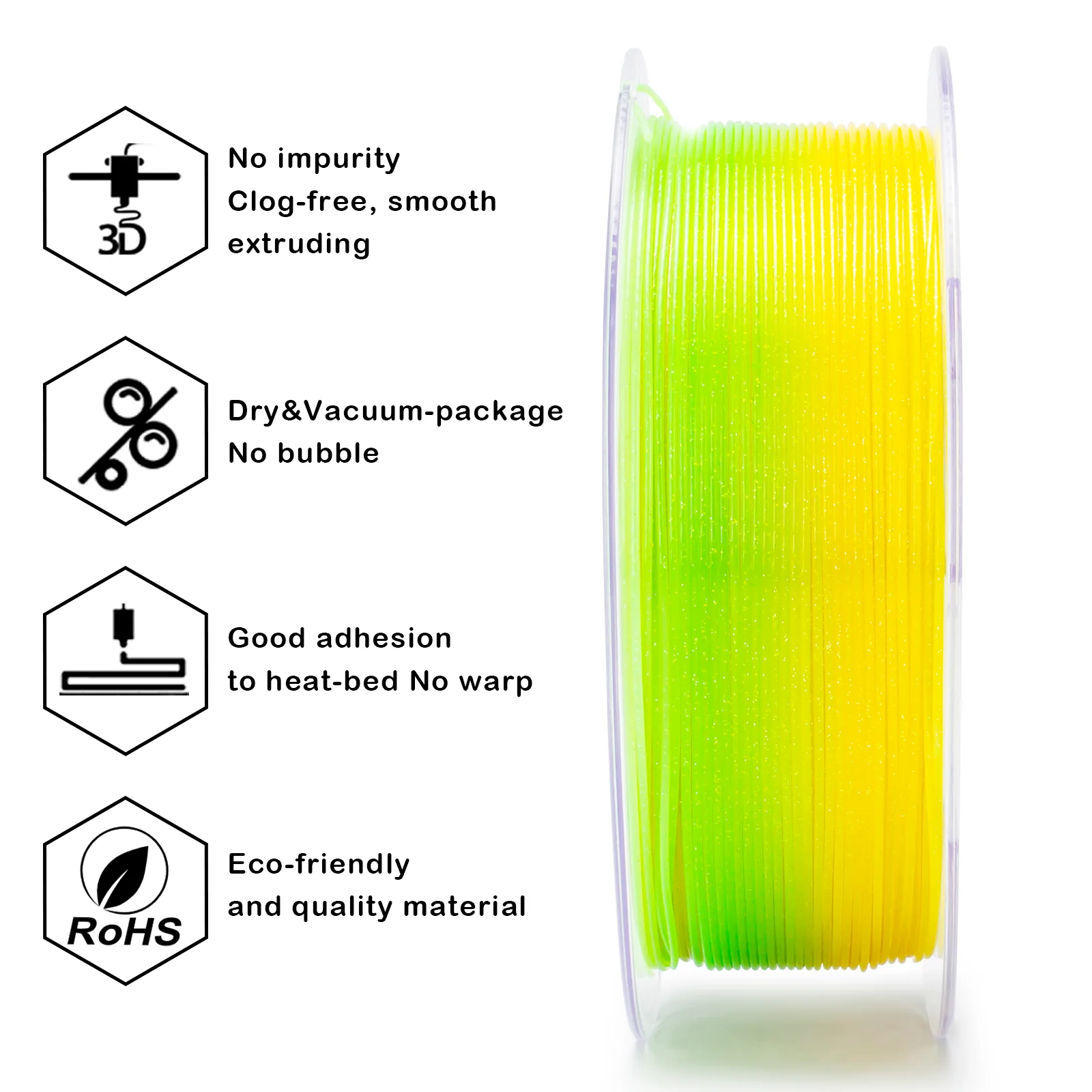 X3D Pro Gradient Twinkling PLA  - Flower White Lilly - Image 6