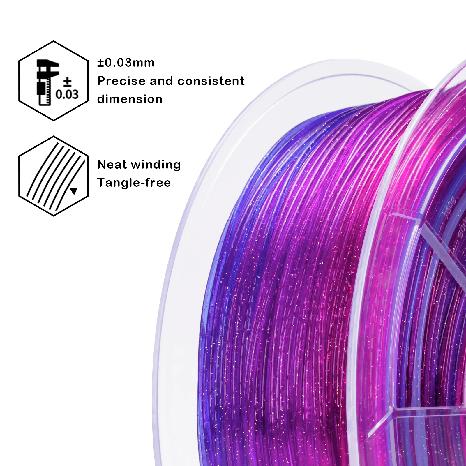 X3D Pro Gradient Twinkling PLA  - Flower Lavender - Image 5