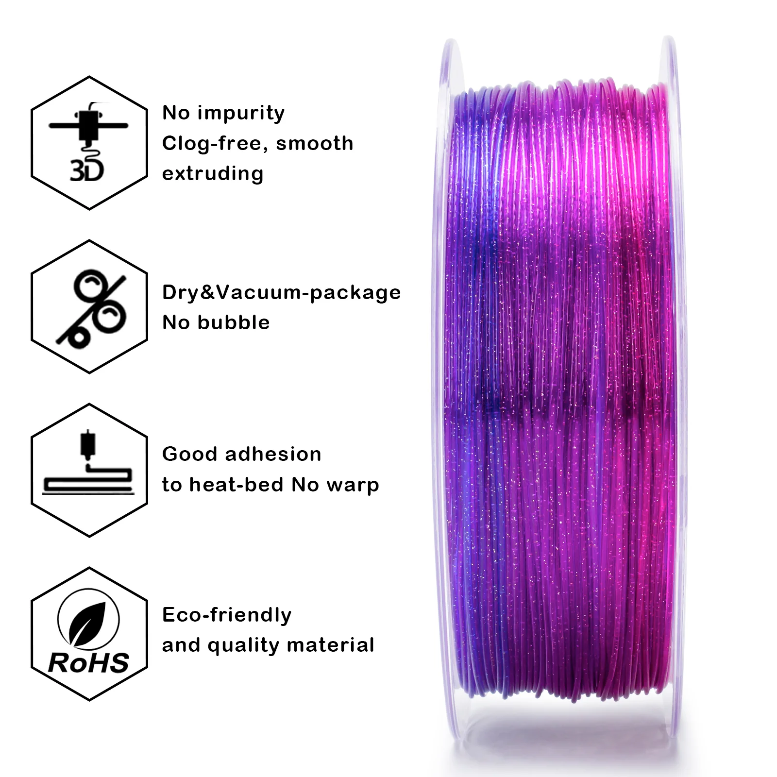 X3D Pro Gradient Twinkling PLA  - Flower Lavender - Image 6